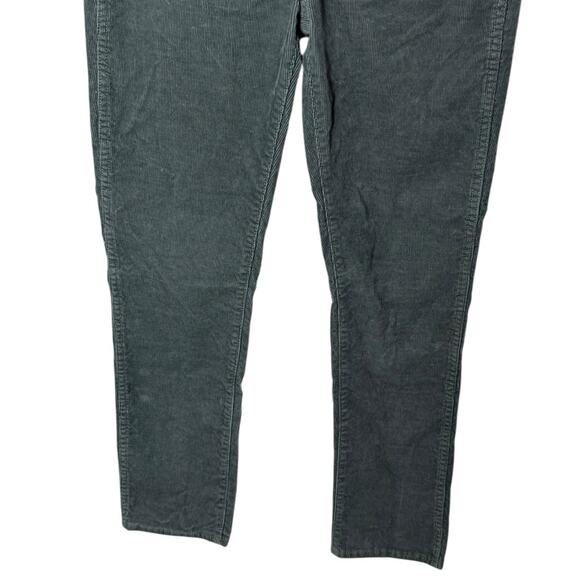 GAP Women’s Sz 4 / 27 Long Vintage Slim Pants High Rise Green Corduroy - Picture 4 of 6